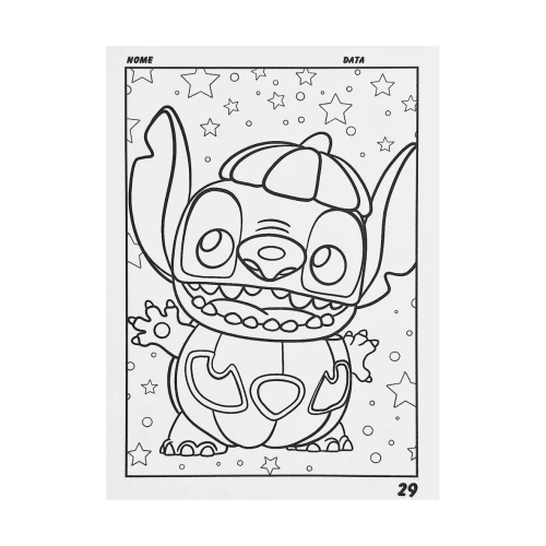 Cartão para colorir com 04 cards Stitch