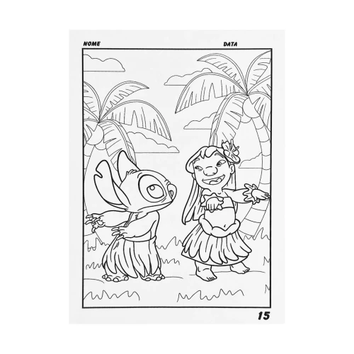 Cartão para colorir com 04 cards Stitch