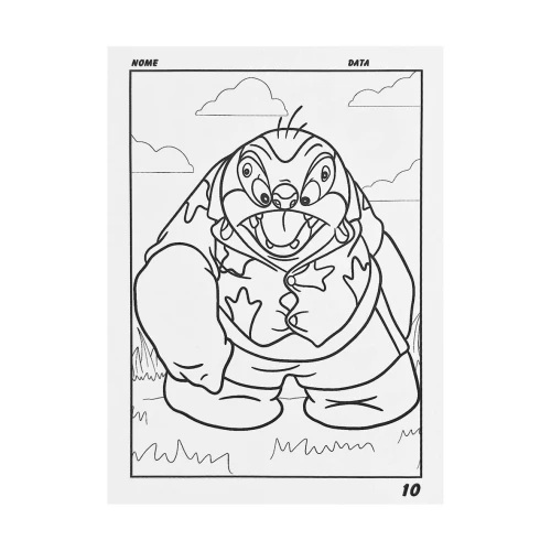 Cartão para colorir com 04 cards Stitch