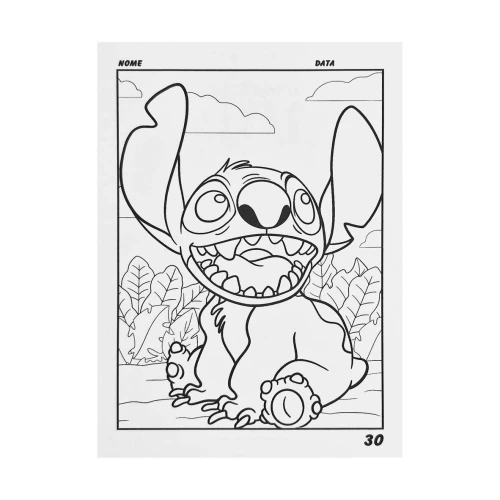 Cartão para colorir com 04 cards Stitch