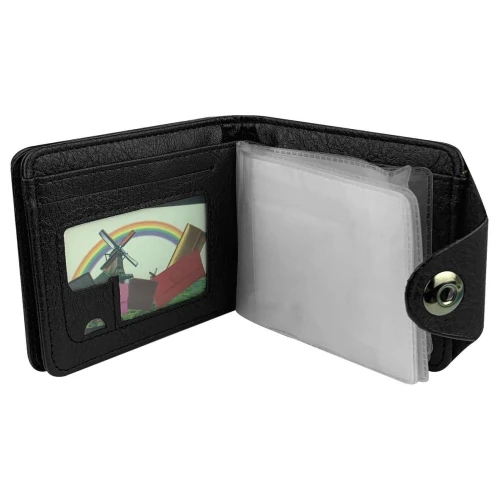 Carteira masculina com botão sintético 11x10cm Novo Século