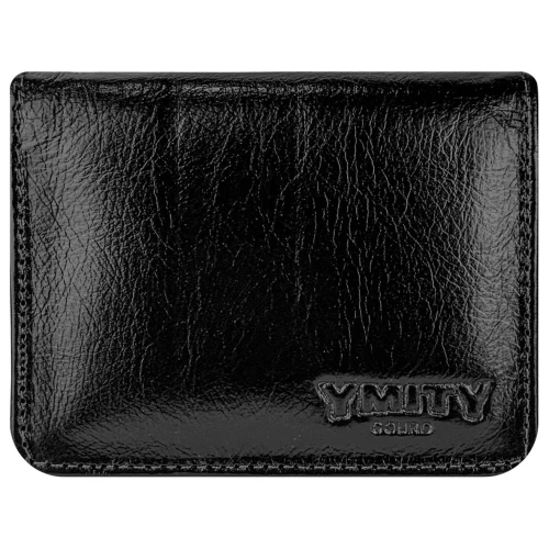 Carteira masculina de couro mini preta/marrom