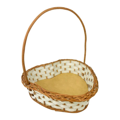 Cesta de vime sintética redonda/coração/oval grande 37x10cm