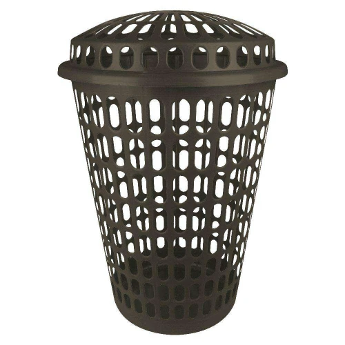 Cesto telado com tampa 60 litros redondo colorido Plásticos MB