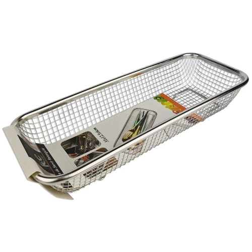 Cesta de servir retangular metal 31cm x 12,5cm x 6cm Ke home