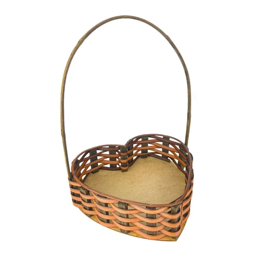 Cesta de vime coração 