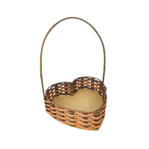 Cesta de vime coração 