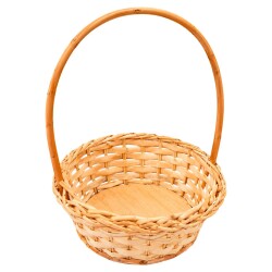 Cesta de vime padrão mini redonda pequena 21x8cm