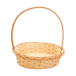 Cesta de vime padrão redonda grande 37x10cm
