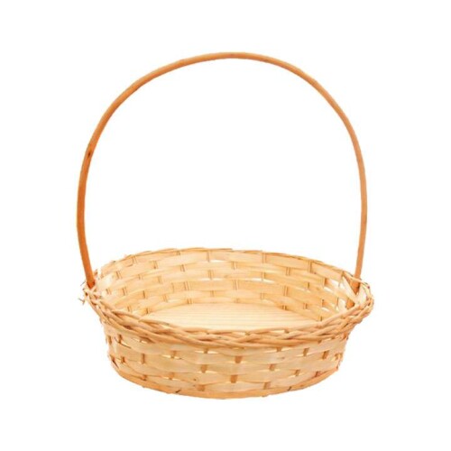 Cesta de vime padrão redonda média 33x09cm