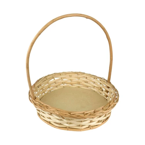 Cesta de vime padrão redonda/oval média 33x08cm