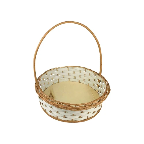 Cesta de vime sintética mini redonda/coração média 22x08cm