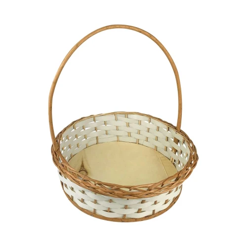 Cesta de vime sintética redonda/coração/oval grande 37x10cm