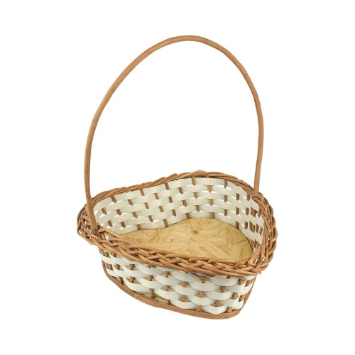 Cesta de vime sintética redonda/coração/oval grande 37x10cm