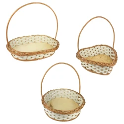 Cesta de vime sintética redonda/coração/oval grande 37x10cm