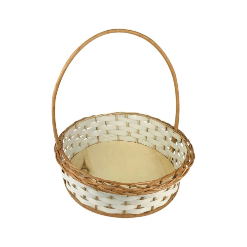 Cesta de vime sintética redonda/coração/oval média 33x09cm