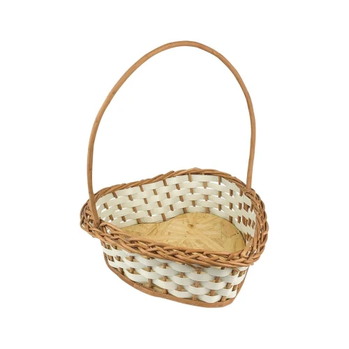 Cesta de vime sintética redonda/coração/oval média 33x09cm