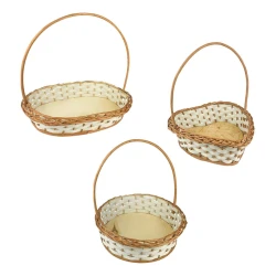 Cesta de vime sintética redonda/coração/oval média 33x09cm