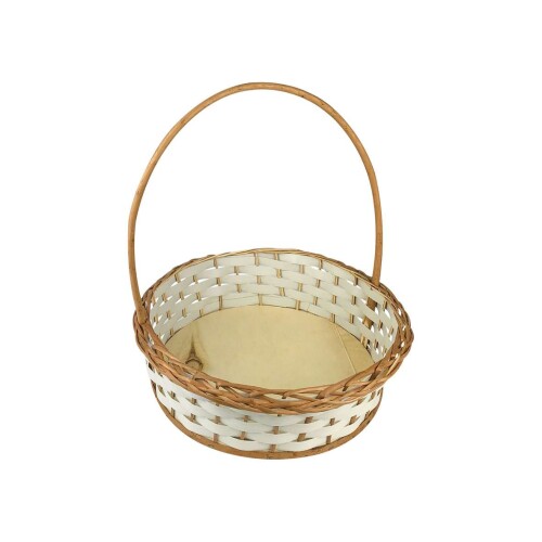 Cesta de vime sintética redonda/coração/oval pequena 29x08cm