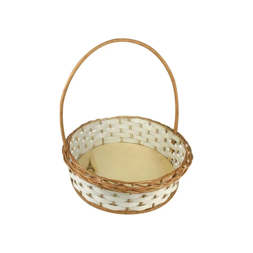 Cesta de vime sintética redonda/coração/oval pequena 29x08cm