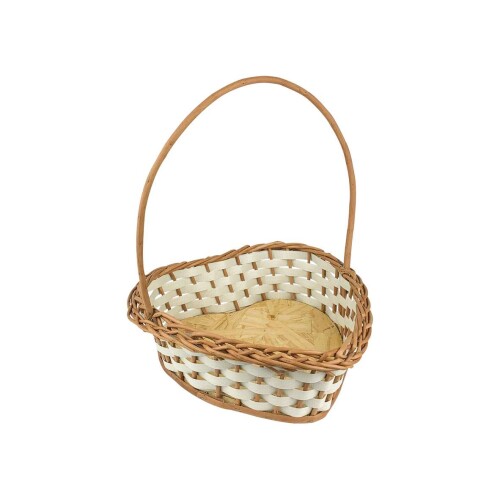 Cesta de vime sintética redonda/coração/oval pequena 29x08cm