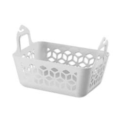 Cestinha para prendedor de roupa branco Uz. Utilidades