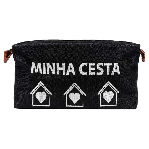 Cesto de lona organizador minha cesta 30x20x14cm Cesto de lona organizador minha cesta 30x20x14cm