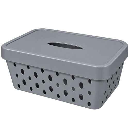 Cesto plástico com tampa 26,5x18x11,5cm 4,5l cinza Cesto plástico com tampa 26,5x18x11,5cm 4,5l cinza