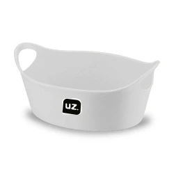 Cesto plástico multiuso oval branco 28x18cm Uz Utilidades