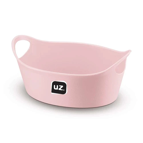 Cesto plástico multiuso oval rosa 28x18cm Uz Utilidades