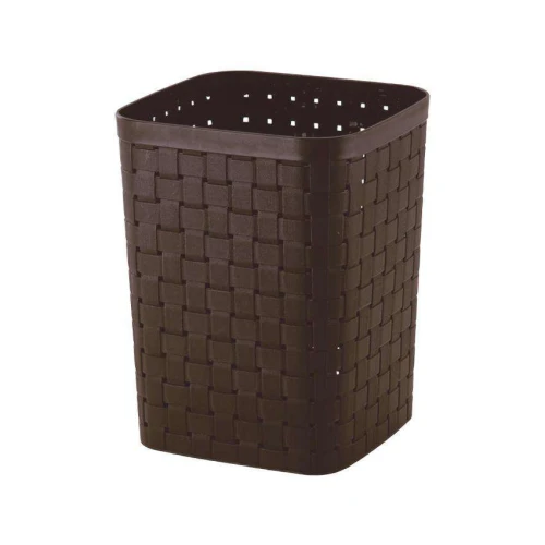 Cesto telado 09 litros rattan retangular café Plasnorthon