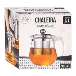 Chaleira de vidro com infusor 300ml