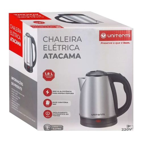 Chaleira elétrica 1,8 litros 220v/1800w Atacama Unitermi