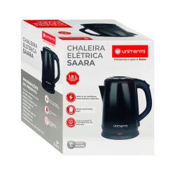 Chaleira elétrica 1,8lt 220v 1800w preta saara