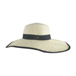 Chapeu de palha feminino decorado 58cm