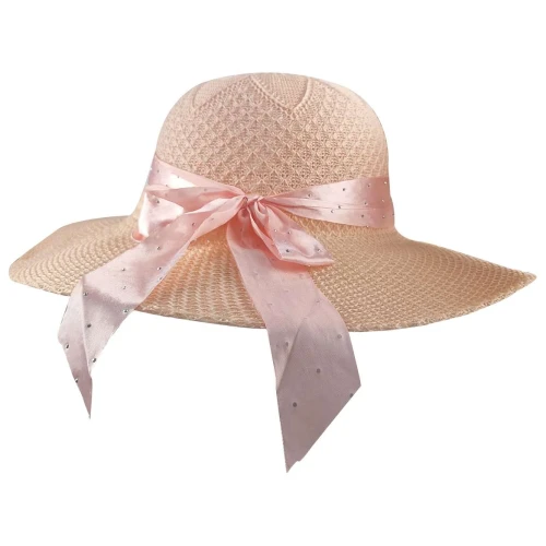 Chapéu de palha sintetica feminino decorado 58cm Chapéu de palha sintetica feminino decorado 58cm