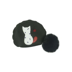 Chaveiro bolsinha para moeda gato pompom