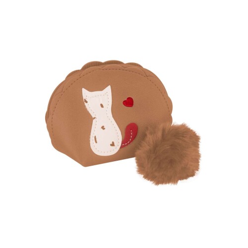 Chaveiro bolsinha para moeda gato pompom Chaveiro bolsinha para moeda gato pompom