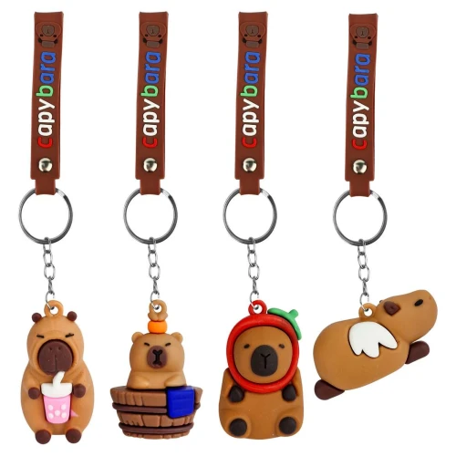 Chaveiro com enfeite capivara HW84328 sortido Interponte