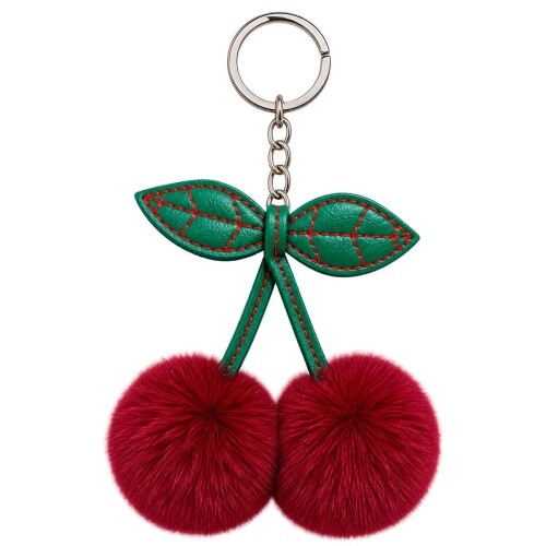 Chaveiro de metal cerejas pompom hw69827 Chaveiro de metal cerejas pompom hw69827