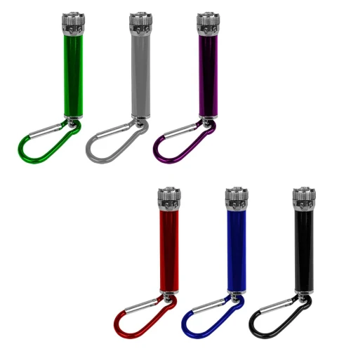 Chaveiro laser com mosquetão 3 em 1