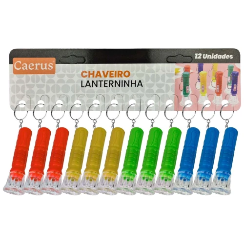 Chaveiro mini lanterna de plástico sortido Caerus