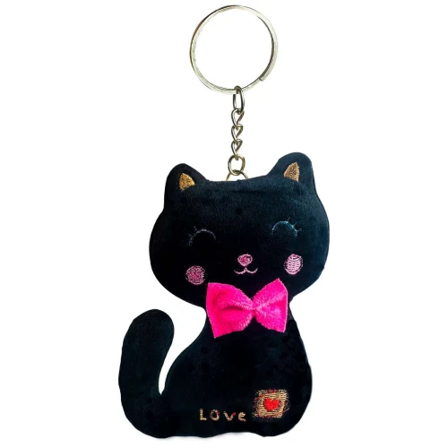 Chaveiro pelucia gato 13cm hw40810