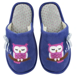 Chinelo de pano feminino bordado Coruja 36 ao 40