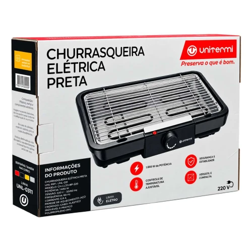 Churrasqueira elétrica 1850w-220v preto Churrasqueira elétrica 1850w-220v preto