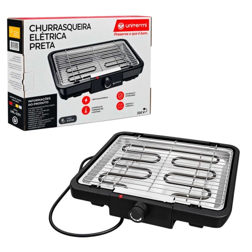 Churrasqueira elétrica 1850w-220v preto Churrasqueira elétrica 1850w-220v preto