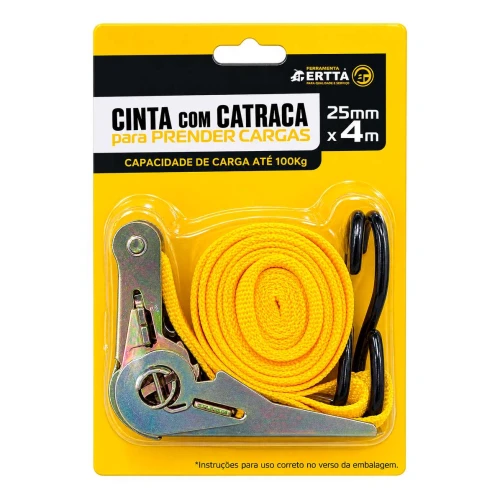 Cinta com catraca 25mmx4mts Cinta com catraca 25mmx4mts