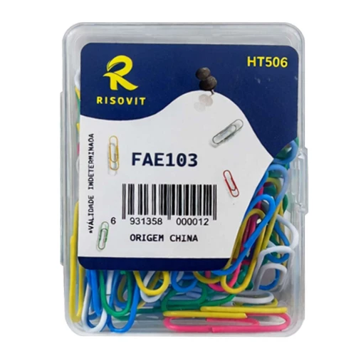 Clips pequeno 2/0 coloridos 100 unidades