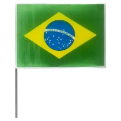 COPA BANDEIRA PLASTICA BRASIL 37X56 COM CABO
