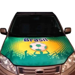 COPA CAPA P/CAPO DE CARRO BRASIL 100X150CM TECIDO BOLA/BANDEIRA(M)